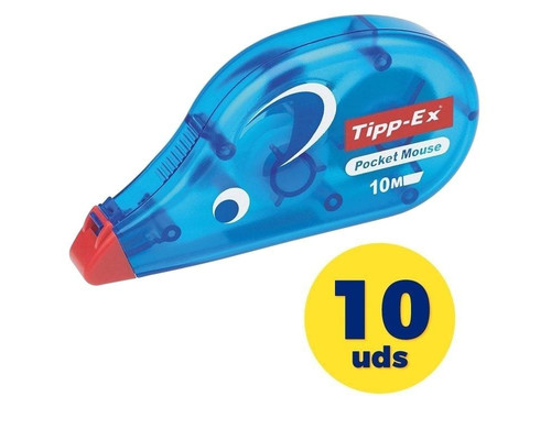 CORRECTOR ESCRITURA TIPPEX BIC POCKET MOUSE 10U
