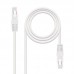 CABLE DE RED LATIGUILLO RJ45 CAT.5E UTP AWG24 3 M BLANCO NANOCABLE