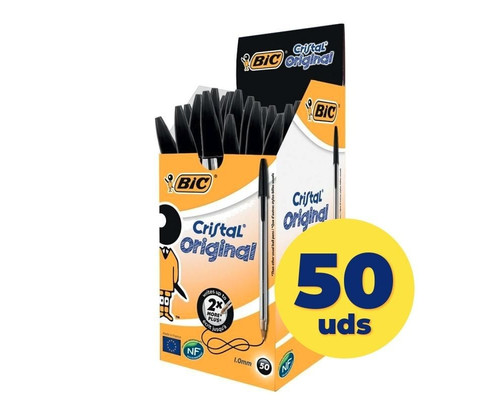 BOLIGRAFO TINTA BIC NEGRO CAJA 50U-DU4 BOLIGRAFO TINTA BIC NEGRO CAJA 50U