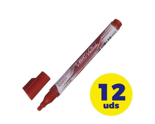 ROTULADOR BIC PIZARRA LIQ ROJO 12