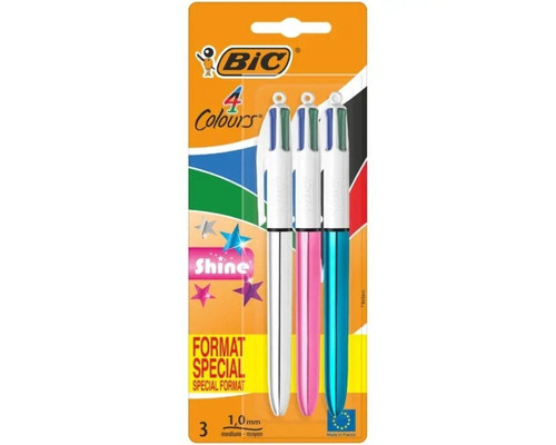 BOLIGRAFO BIC 4 COLORS SHINE 3U