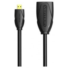 CABLE ALARGADOR MICROHDMI 4K M-H 1 M NEGRO VENTION-AA1 CABLE ALARGADOR MICROHDMI 4K M-H 1 M NEGRO VENTION