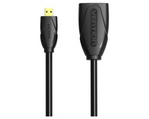 CABLE ALARGADOR MICROHDMI 4K M-H 1 M NEGRO VENTION-AA1 CABLE ALARGADOR MICROHDMI 4K M-H 1 M NEGRO VENTION