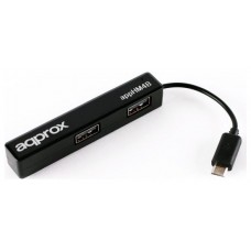 ANDROID MICRO HUB 4 PUERTOS USB NEGRO APPROX