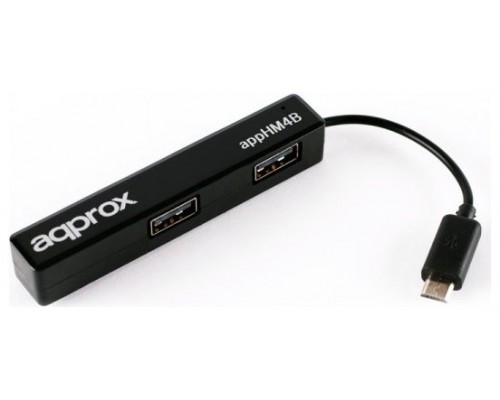 ANDROID MICRO HUB 4 PUERTOS USB NEGRO APPROX