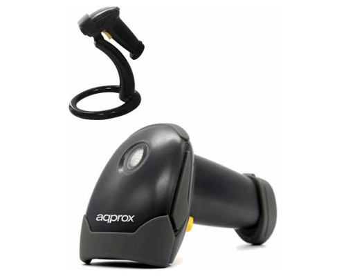 LECTOR CODIGO BARRAS LASER LS02 USB NEGRO APPROX