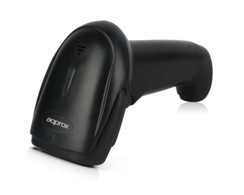 LECTOR CODIGO BARRAS LASER APPLS19 USB NEGRO APPROX
