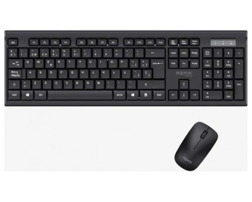 TECLADO + RATON OPTICO WIRELESS MX410 NEGRO APPROX