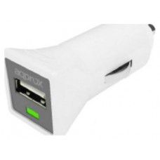 CARGADOR USB PARA COCHE 1A DESIGN BLANCO APPROX