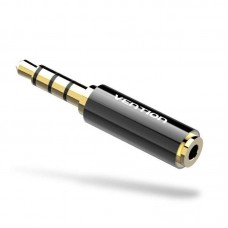 ADAPTADOR AUDIO JACK 3.5/M JACK 2.5/H NEGRO VENTION