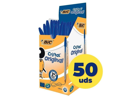 BOLIGRAFO TINTA BIC AZUL CAJA 50U