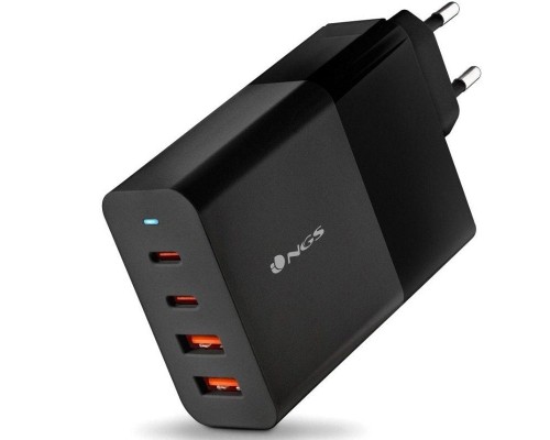 CARGADOR PARED GaN2 2xUSB-C + 2xUSB-A 100W NEGRO NGS
