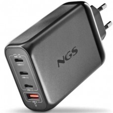 CARGADOR PARED GaN 3xUSB-C + USB-A 140W NEGRO NGS