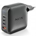 CARGADOR PARED GaN 3xUSB-C + USB-A 165W NEGRO NGS
