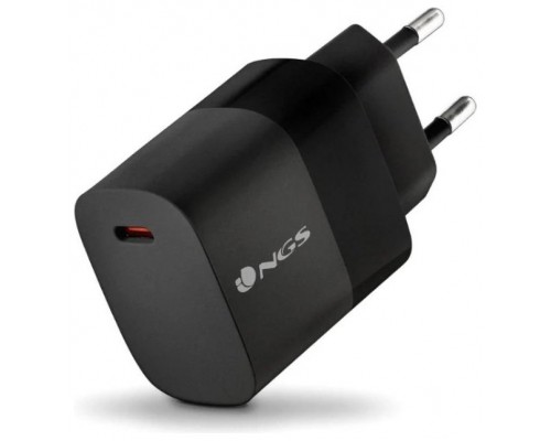 CARGADOR PARED GaN2 USB-C 20W NEGRO NGS