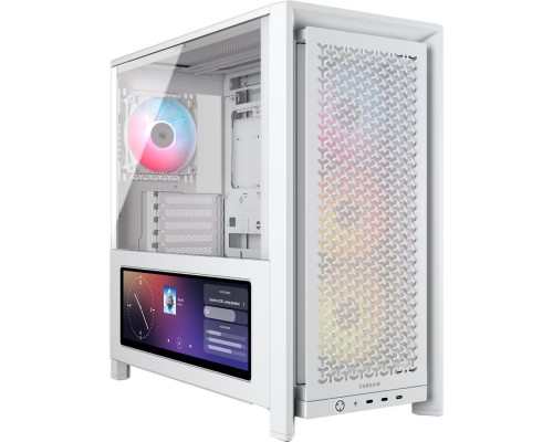 CAJA SEMITORRE ATX FRAME 4000D LCD RS PERFORMANCE TG BLANCO CORSAIR