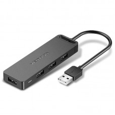 HUB 4 PUERTOS USB 2.0 4xUSB 0.15 M GRIS VENTION