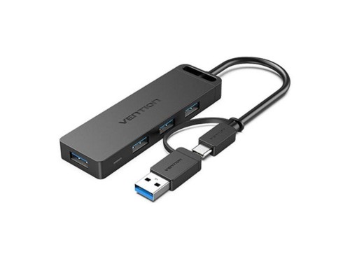 HUB 4 PUERTOS USB 4xUSB 1xUSB-C PD GRIS VENTION-AA3 HUB 4 PUERTOS USB 4xUSB 1xUSB-C PD GRIS VENTION
