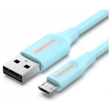 CABLE USB 2.0 A MICRO USB 2 M AZUL VENTION-AA1 CABLE USB 2.0 A MICRO USB 2 M AZUL VENTION