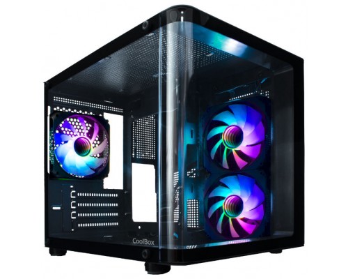 CAJA MICROATX GM100 VISION A-RGB NEGRO COOLBOX