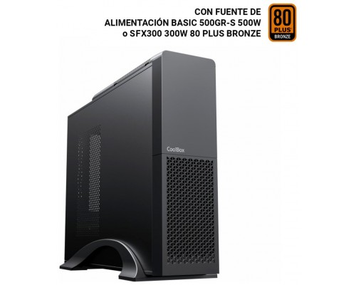 CAJA SOBREMESA MICROATX SLIM T313-BZ FA/300 SFX 80+  BRONZE NEGRO COOLBOX
