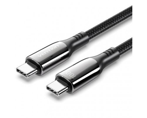 CABLE 2.0 USB-C A USB-C 100W 2 M NEGRO VENTION