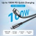 CABLE 2.0 USB-C A USB-C 100W 2 M NEGRO VENTION