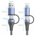 CABLE USB 2.0 TIPO USB-C/M-USB/M USB-C/M-MICROUSB/M 1 M NEGRO/AZUL VENTION
