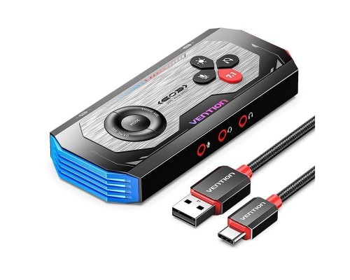 TARJETA SONIDO GAMING CON AMPLIFICADOR USB-C/M A 3xJACK3.5/H VENTION