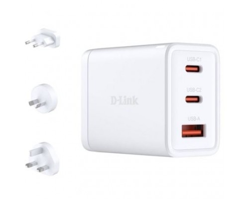 D-LINK CARGADOR PARED UNIVERSAL TOMA DE CORRIENTE/2xUSB-C/2xUSB-A 65W