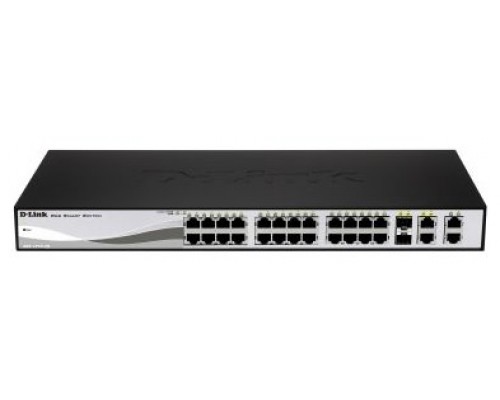 D-LINK SWITCH 24 PUERTOS 10/100 w/2 Combo 1000BaseT/SFP PoE