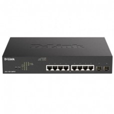 D-LINK SWITCH 8 PUERTOS 10/100/1Gbit PoE+ MAx w/2 SFP EASYSMART