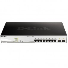 D-LINK SWITCH 10 PUERTOS 10/100/1Gbit w/2 Combo 1000BaseT/SFP  PoE+