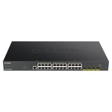 D-LINK SWITCH 24 PUERTOS 10/100/1Gbit w/4 10Gbit. SFP+ PoE
