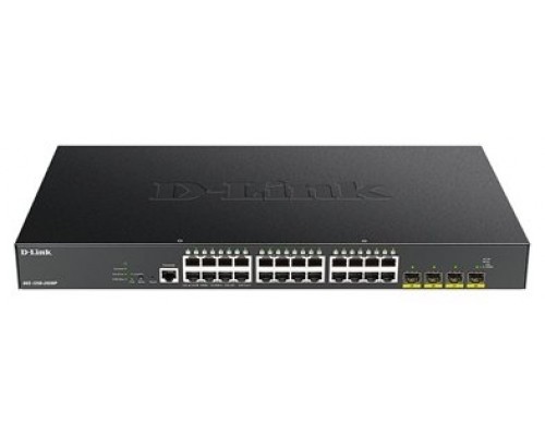 D-LINK SWITCH 24 PUERTOS 10/100/1Gbit w/4 10Gbit. SFP+ PoE