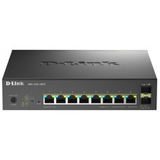 D-LINK SWITCH 8 PUERTOS 2.5G +2 10 Gbit SFP+ PoE+