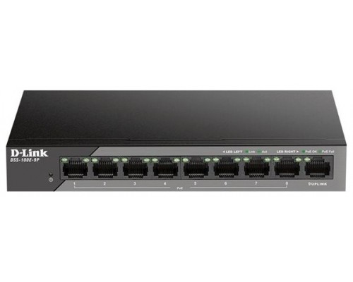 D-LINK SWITCH 8 PUERTOS 10/100 + 1000BaseT PoE LONG RANGE