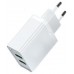 CARGADOR PARED 18W 2xUSB-A 3A BLANCO VENTION