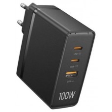CARGADOR PARED 100W 2xUSB-C/USB-A NEGRO VENTION