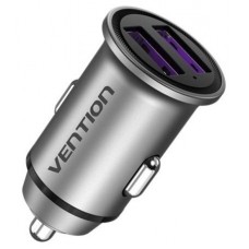 CARGADOR COCHE 2xUSB-A 30W GRIS VENTION