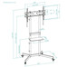 SOPORTE SUELO CON RUEDAS KEFR&Eacute;N 37""-70"" NEGRO TOOQ