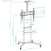 SOPORTE SUELO CON RUEDAS NEFERTITI 37""-70"" NEGRO TOOQ