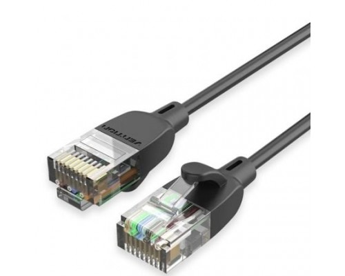 CABLE DE RED LATIGUILLO RJ45 UTP CAT6A AWG32 8 M NEGRO VENTION