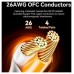 CABLE DE RED LATIGUILLO RJ45 GAMING CAT.8 SFTP AWG26 0.5 M NEGRO VENTION