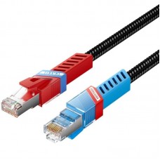 CABLE DE RED LATIGUILLO RJ45 GAMING CAT.8 SFTP AWG26 1 M NEGRO VENTION