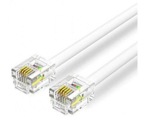CABLE DE TELEFONO 6P4C BLANCO 20 M VENTION-AA2 CABLE DE TELEFONO 6P4C BLANCO 20 M VENTION