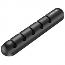 ORGANIZADOR CABLES EN ESPIRAL 5 PUERTOS (2 uds) NEGRO VENTION