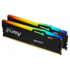 DDR5 64 GB (2X32KIT) 6000 Mhz. FURY BEAST RGB KINGSTON