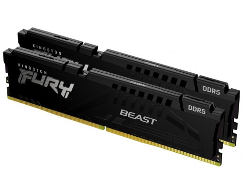 DDR5 32 GB (2X16KIT) 6000 Mhz. FURY BEAST KINGSTON-AA104 DDR5 32 GB (2X16KIT) 6000 Mhz. FURY BEAST KINGSTON