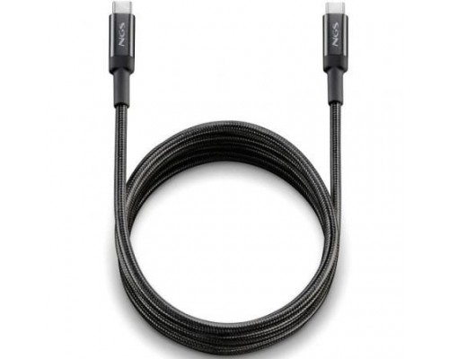 CABLE USB-C A USB-C 2 M KNOT 100W-2 NEGRO NGS